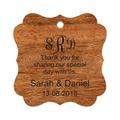 Darling Souvenir Thank You For Sharing Our Special Day Custom Monogram Initials Hang Tags Personalized Wedding Favor Gift Tags-Rustic Wood-100 Tags