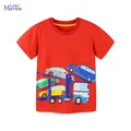 Kleine Maven 2024 Kinder kleidung für Jungen T-Shirts für Kinder Cartoon Fahrzeuge Baumwolle Blusen