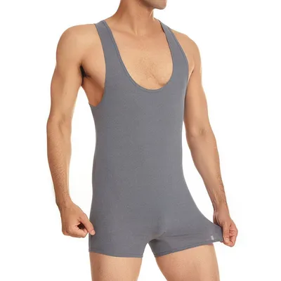 Männer Unterhemden Unterwäsche Kausal Fitness Wrestling Singlet Strampler Trikot Atmungsaktiv Image