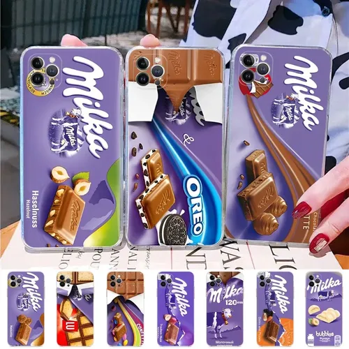 Schokolade Milka Box Handy hülle für iPhone 15 14 11 12 13 Mini Pro XS Max Cover 6 7 8 plus x xr se