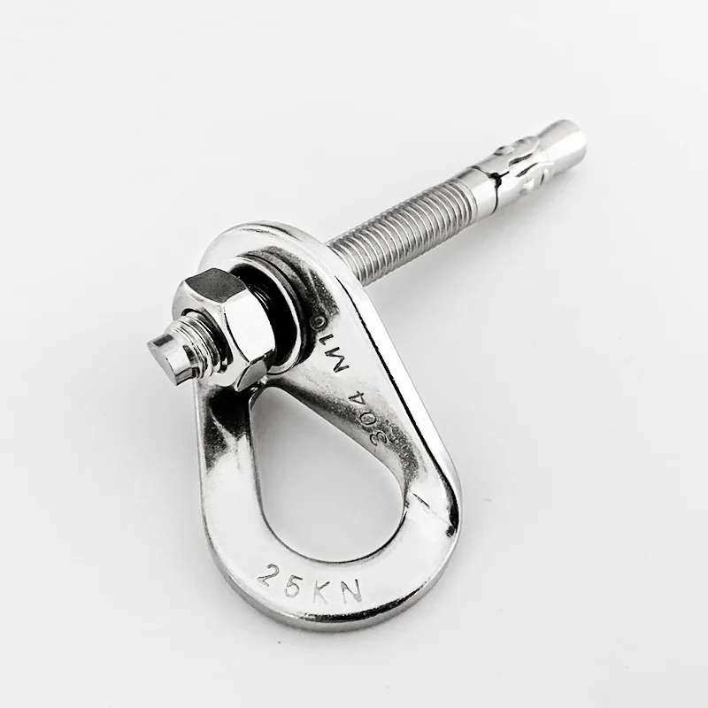 Klettern Befestigung Pyiton Mutter Outdoor Anker Bolzen Aufhänger Platte 304 Edelstahl Höhlenforschung Sicherung Rigging 25 kN M8 M10 M12
