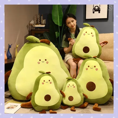 Kawaii Riesen Avocado Plüsch Kissen gefüllte Frucht grüne Plüsch puppe große weiche Mädchen