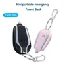 Tragbare Mini-Power bank zum Ablegen von Schlüssel bund Notfall-Handy kleines Backup-Ladegerät Pod