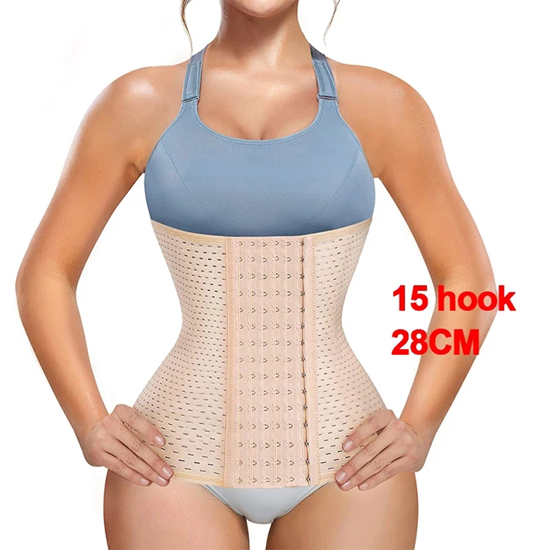 Verbesserte klassische Taillentrainer-Shapewear, 28 cm Gürtel, atmungsaktiv, Bauchkontrolle, Schlankheitsgürtel, Korsett, Sanduhr, körperformende Hülle Image