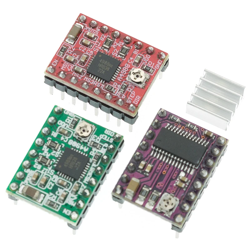 3D-Druckerteile StepStick DRV8825 Schrittmotortreiber mit Kühlkörperträger Reprap RAMPS 1.4 Image