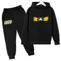 2023 Kinder pullover Kinder einteilige Hoodie-Sets Lego-Sweatshirt Anime Herbst Winter Streetwear