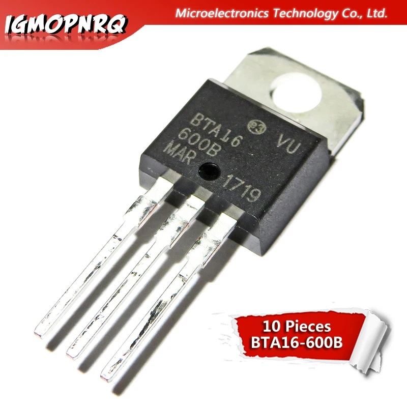 10 Stück BTA16-600B BTA16-600 BTA16 Triacs 16 Amp 600 Volt TO-220 neues Original Image