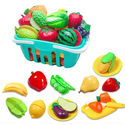 Schneiden Spiel Essen Set für Kinder Küche Spielzeug Essen Schneiden Spielzeug Obst und Gemüse für