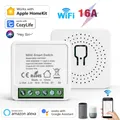 Homekit 16A Wifi Mini Smart Switch 2 Weg Control Wireless DIY Licht Schalter Smart Home Arbeitet mit