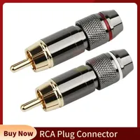 RCA-Stecker Unterhaltung elektronik RCA-Stecker Stecker Audio-Buchse vergoldet Kupfer Schraub