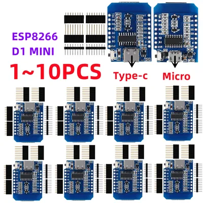 1-10PCS WeMos D1 Mini ESP8266 ESP-12F ESP12 Modul WiFi Entwicklung Bord TYPE-C Micro USB 3,3 V Image