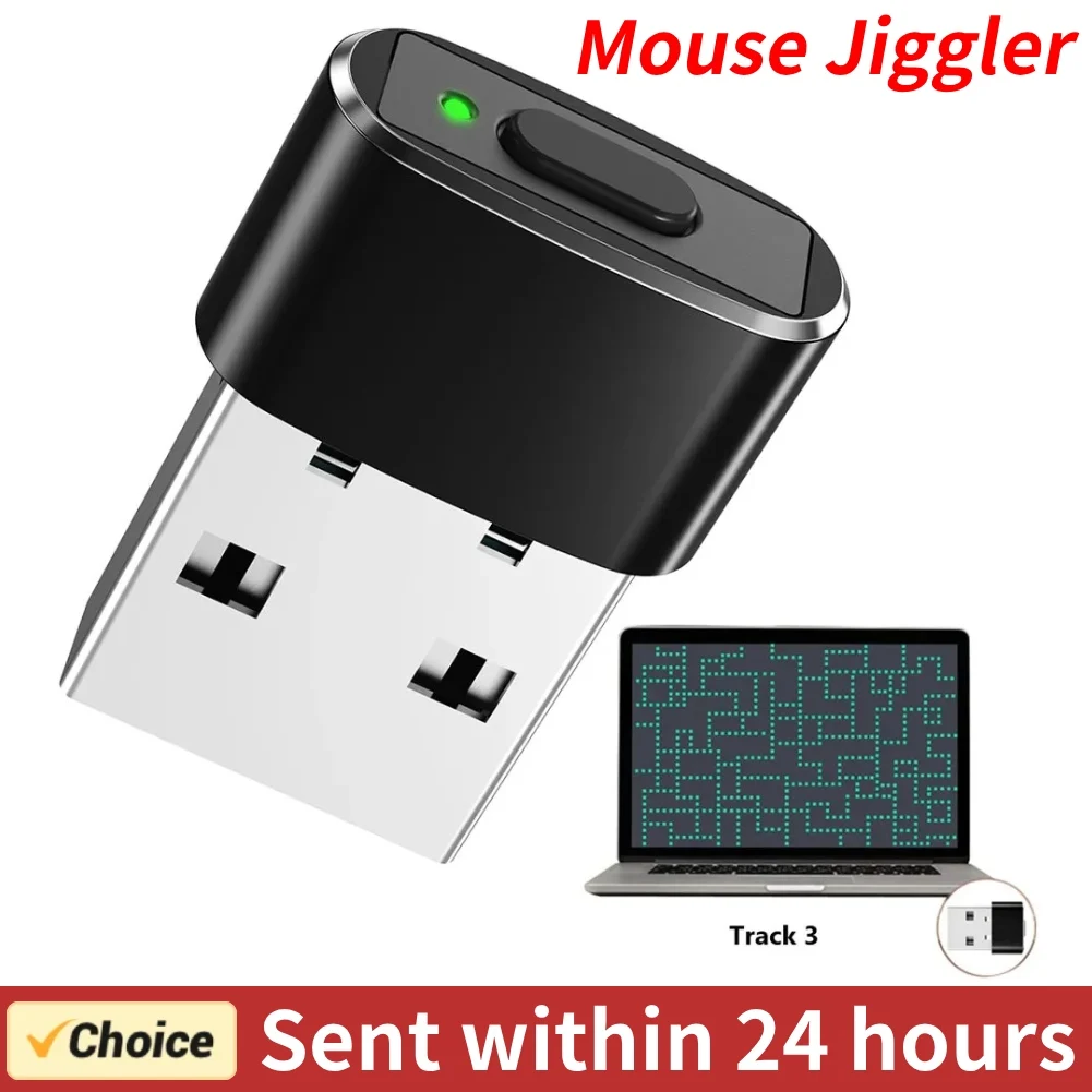 Maus Jiggler nicht nachweisbare automatische Mover USB-Port Shaker Wiggler für Laptop hält Computer wach simulieren Maus Bewegung Image