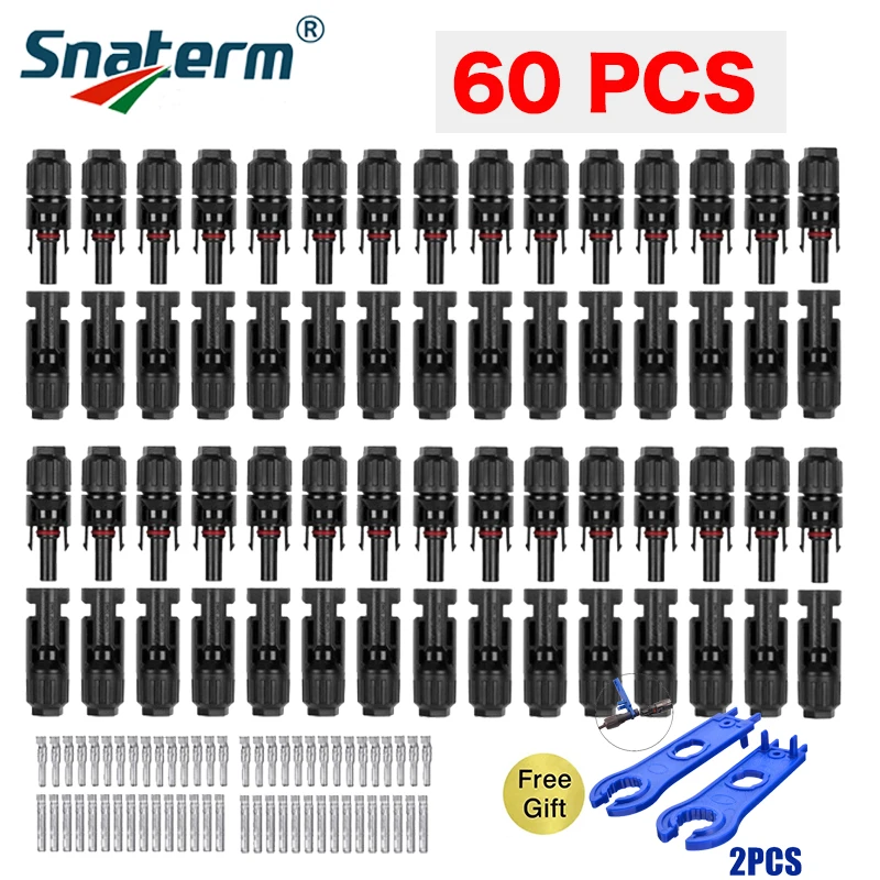 Kostenloser versand 10/20/50 Pairs Solar Anschlüsse 1000 V 30A Solar Panel Zweig PV Anschlüsse Verbinden solar Werkzeug Crimpen zangen Image