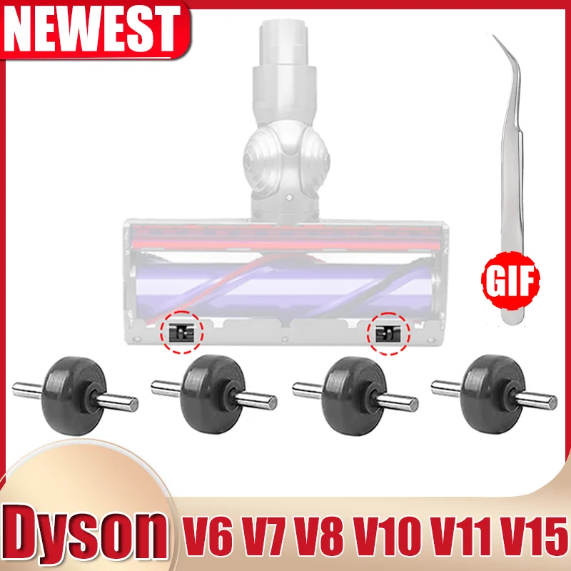 Sohlenplattenräder für Dyson V6 V7 V8 V10 V11 V15 DC58 DC59 DC62 Direct Drive Reinigungskopf, nicht für weichen Rollenkopf Image