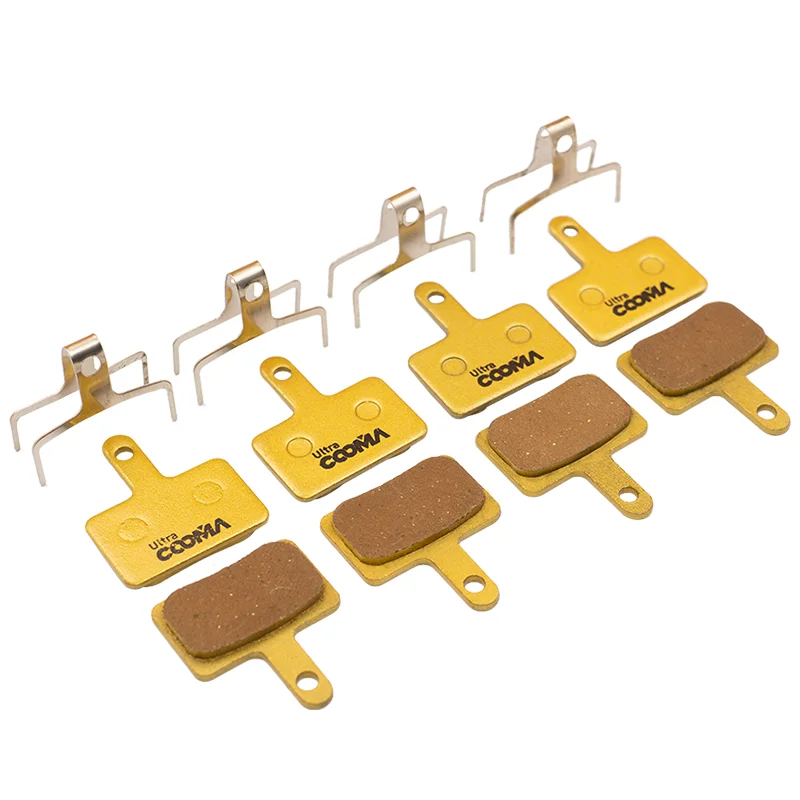 Fahrrad-Scheibenbremsbeläge für E10.11, Aquila, Auriga Pro, Draco WS, Gemini, HD330, Orion-Bremssattel, 4 Paar, Gold-Vollmetall Image