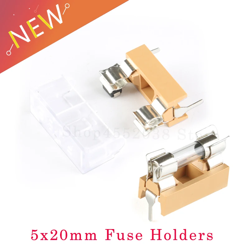 10 TEILE/LOS 5*20mm Sicherung Halter 5X20 Versicherung Rohr Buchse Sicherung Halter Für 5*20 Versicherung Image