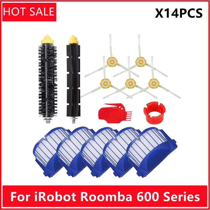 Für IRobot Roomba 675 650 690 600 Serie Zubehör Ersatzteile Staubsauger Ersatz Kit Borsten Seite Pinsel HEPA FILTER Image