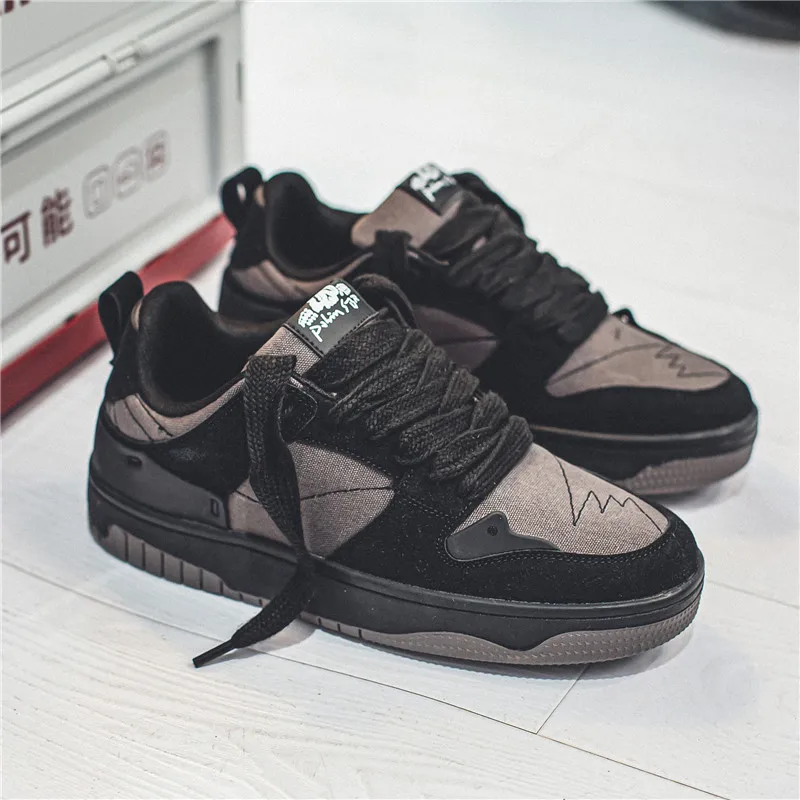 Herren Run Sneaker Walking Lederschuhe Jugend Casual Cricket Schuhe Mode Trend Board Schuhe Komfort Skateboard Schuhe