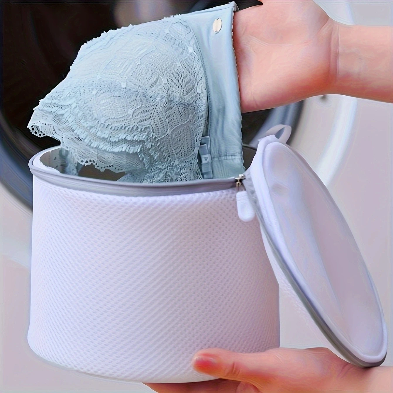 Dessous Waschen Mesh Kleidung Unterwäsche Organizer Waschbeutel Nützliches Mesh Net BH Kulturbeutel Reißverschluss Wäschesack Image