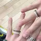 2 Stück Harz ringe winzige ästhetische Acryl ring Frauen Teen Mädchen niedlich stapelbar Ring