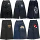 Jnco jeans new y2k frauen baggy jeans hochwertige bestickte streetwear hip hop hoch taillierte jeans