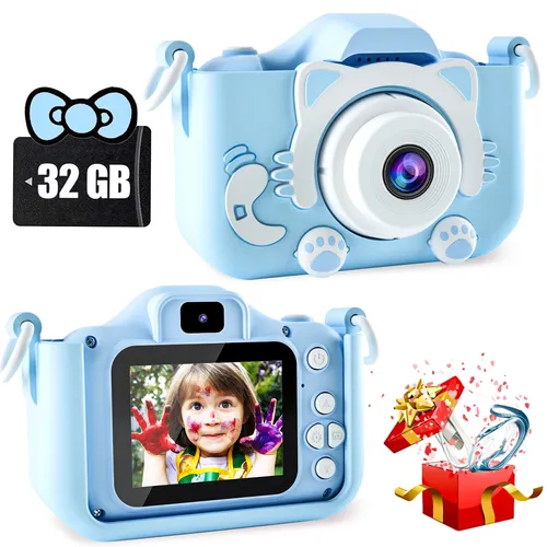 Kdis Kamera Spielzeug Digital kamera Spielzeug für Mädchen Jungen 1080p HD-Bildschirm Musik