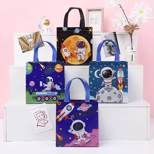 Astronauten Serie Einkaufstasche Vliesstoff Öko-Tasche Geschenkt üten für Kinder Spielzeug