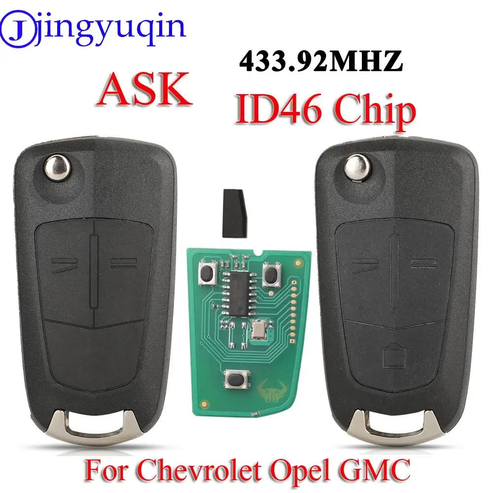 Jingyuqin 2/3 Tasten Auto Fernbedienung Schlüssel Fob 433,92 MHZ ID46 Für Chevrolet Captiva Opel Antara ZAFIRA GMC terrein Mit DWO5 Klinge Image