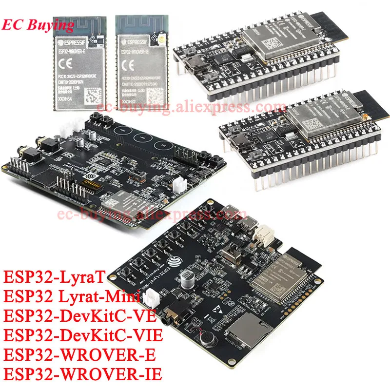 ESP32-LyraT Mini Voice Audio ESP32-DevKitC-VE VIE Development Board WiFi Bluetooth-c Wireless Modul ESP32-WROVER-E/IE/B TFT Image