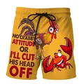 Lustige Huhn Bades horts 3d gedruckt Surfbrett Strand Shorts Männer Badehose Streetwear Sommer Mode