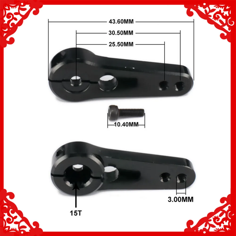 44mm 15T Zähne Zahn Lenkung Halb Servo Arm Horn Für 1/5 RC Hobby Modell Benzin Petro Auto boot HSP HPI Losi