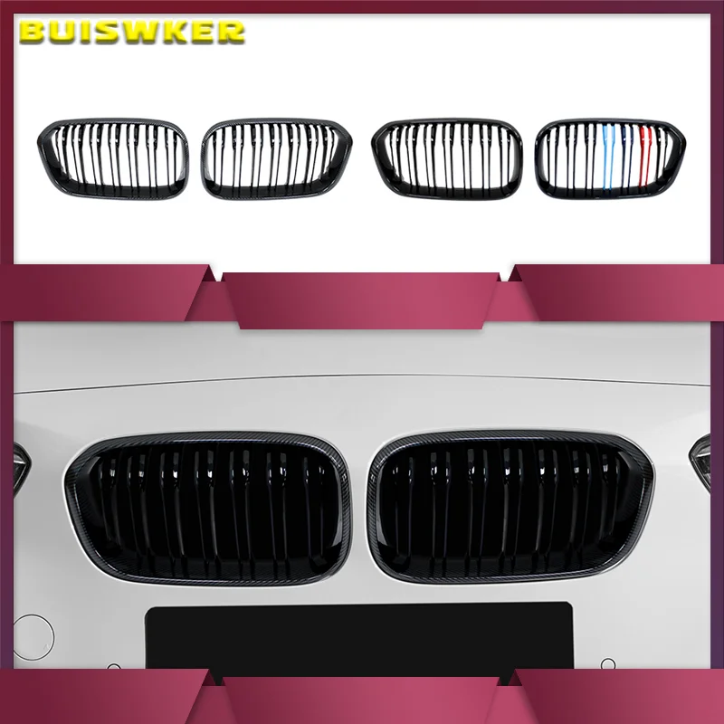 Für BMW 1er F20 F21 LCI 120i 2016 2017 Doppellatten-Ersatzgitter Auto-Frontstoßstangengitter Nierenrennen Grill Image