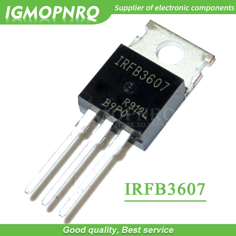 20PCS freies verschiffen IRFB3607 IRFB3607PBF feldeffekttransistor MOSFET N kanal 75V 80A TO-220 100% neue original Image