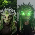 Halloween grüner Mann Elf alter Mann Latex maske Wald Elf Maske Lumineszenz Monster Cosplay