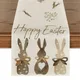 Ostern Tupfen Hase Tisch läufer Oster kranz Kaninchen glücklich Ostereier Tisch dekoration für Küche