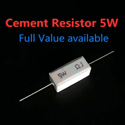 10 Stück 5 W 5 % Zementwiderstand Leistungswiderstand 0,1 ~ 10 K 0,1 R 0,5 R 1R 10R 100R 0,22 0,33 Image