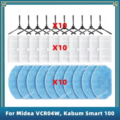 Kompatibel für Midea VCR04W / Kabum Smart 100 / IRBIS Bean 0121 / Teendow BR151 ersatzteile zubehör seiten bürste hepa filter mop tuch Image