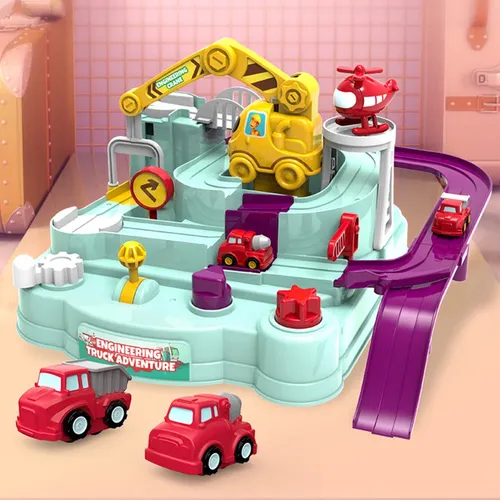 Auto Zug Gleis setzt Brett Abenteuers piel Spielzeug interaktive Jungen Parkplatz für Kinder 2 bis 4
