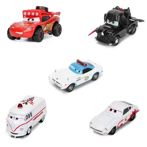 Mattel Autos 2 Metall legierung Spielzeug Rennwagen Modell Krankenwagen Blitz McQueen Mack schwarz