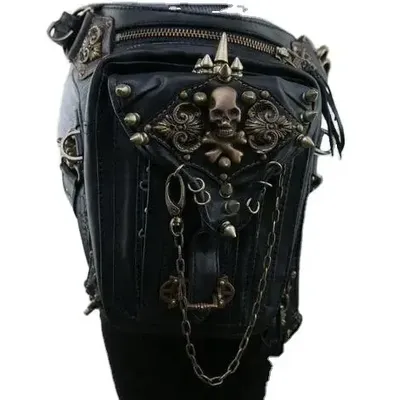 Mittelalter liche Renaissance Frauen Steampunk Gothic Bein Tasche Gürtel Attentäter Pu Leder Piraten Ritter Mittelalter Cosplay Hüft tasche Image