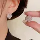 S925 reine silberne Nadel klassisches Temperament vier blättrige Blume Set Diamant ohrringe sammeln