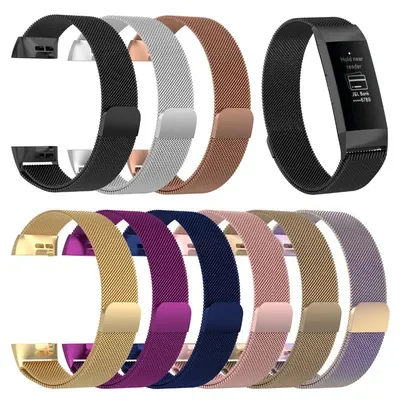 Edelstahl armband für Fitbit Charge 2 3 4 Smart Watch Magnets ch laufen armband für Fitbit Charge 3