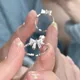 Süße Mode Zirkon Bogen Knoten offene Ringe Kristall verstellbare Mädchen Frauen Design Hochzeits