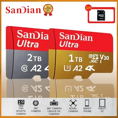 Original San Dian SD-Karte 1TB 2TB Hochgeschwindigkeits-Micro-TF-Mini-SD-Karte Speicher Flash-Karte