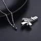 Neue Art Asche Gedenk schmuck Kristall Kreuz Einäscherung Halskette Edelstahl Urne Anhänger für