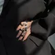 Cyberpunk-Finger Ring Joint Punk Gothic Rock Klapp Finger Ringe Doppel Schleife