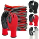 Nylon Sicherheits arbeits handschuhe Premium Nitril beschichtete Bauherren aus gezeichneter Griff