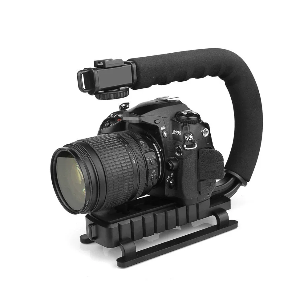 U C-förmiger Haltergriff, Video-Handstabilisator für DSLR, Nikon, Canon, Sony, Kamera und leichte tragbare SLR-Steadicam für Gopro U Image