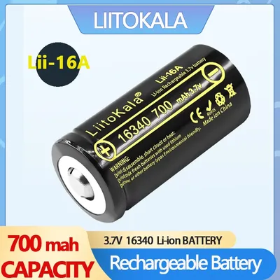LiitoKala Lii-16A RCR123A 3,7 V 16340 700mAh Akku Für Arlo HD Kamera Und Reolink argus 3,7 V cr123a wiederaufladbare