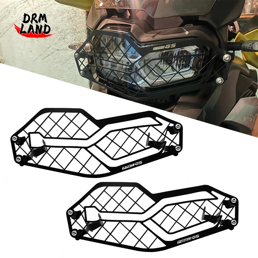 F850GS F750GS Motorrad Zubehör Scheinwerfer Abdeckung Schutz Grille Grill Mesh Schutz Für BMW F850 GS F750GS 2018-2022 2021 Image